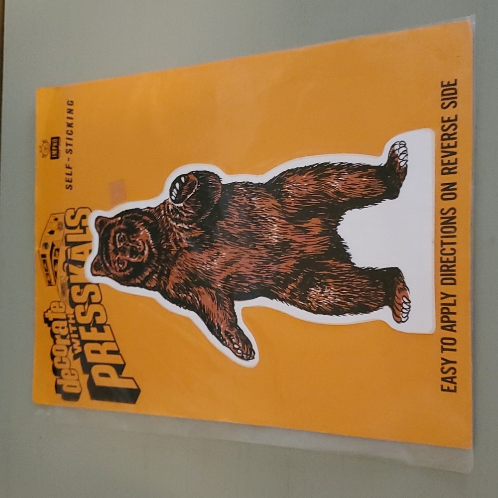 1960s Presskal Large Vinyl Decal - unused in original package
